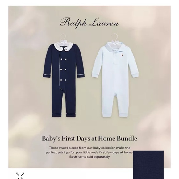 Ralph Lauren Baby Boys' Double Breasted Organic Cotton Coverall - Picture 8 of 11
